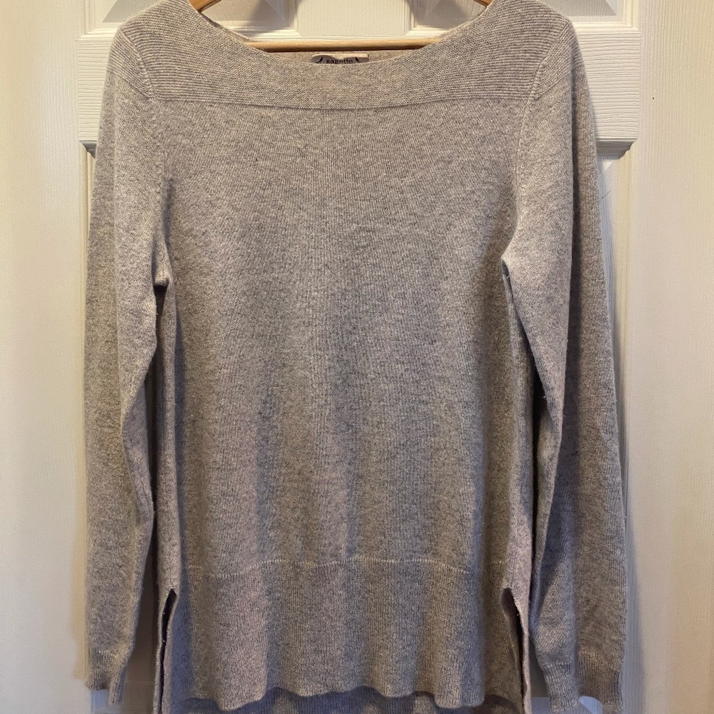 Gray Nanette Cashmere Sweater, L